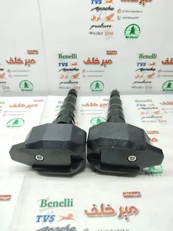 پروتکشن (محافظ) بغل شاسی بلند چکشی انواع موتورسیکلت (ارتفاع 20 سانتی متر) مشکی (جفتی)