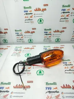 چراغ راهنما موتور پالس 180 200 220 شیشه نارنجی هندی