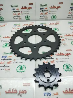 دنده (طبق) زنجیر چرخ جلو و عقب موتور پالس ns 200 ان اس و rs ار اس هندی