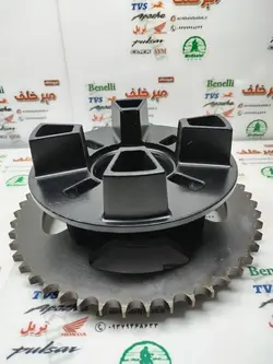 دنده (طبق) زنجیر چرخ عقب همراه 4 چهار شاخ توپی موتور sym گالکسی na و nh اصلی