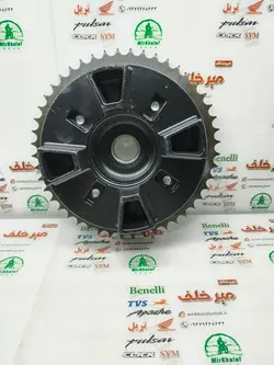 دنده (طبق) زنجیر چرخ عقب همراه 4 چهار شاخ توپی موتور sym گالکسی na و nh اصلی