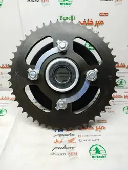 دنده (طبق) زنجیر چرخ عقب همراه 4 چهار شاخ توپی موتور sym گالکسی na و nh اصلی
