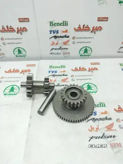 دنده 2 دو قلو استارت موتور هوندا 200 و تریل 200 cb سی بی زنجیر تایم (دنده کوچک 15 و 17 دندانه) (دنده بزرگ 21 و 61 دانه)