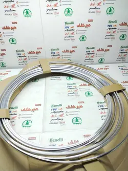 زه (نوار) دور باک موتورسیکلت سفید نقره ای (2 متری)