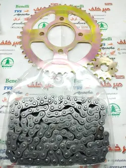 ست دنده (طبق) زنجیر چرخ عقب و جلو موتور اپاچی 150 160 180 هندی