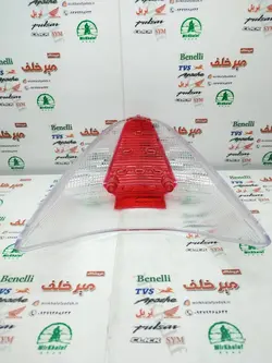 شیشه (طلق) خطر عقب موتور tvs راکس شیشه سفید قرمز قدیم اصلی