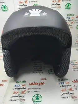 کلاه کاسکت ایمنی موتور سیکلت بدون فک بچه گانه رادین مشکی