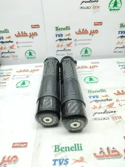 لاستیک سر دسته اسپرت رنتال ریزوما cnc انواع موتورسیکلت فول کربن مشکی