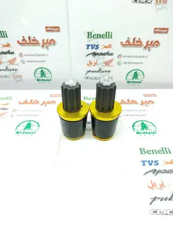 وزنه (محافظ) سر میله فرمان رنتال اسپرت انواع موتورسیکلت ته بسته زرد طلایی (جفتی)