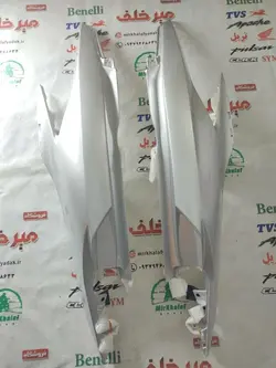 قاب (کاور فلاپ دمی) گیتاری زیر زین موتور طرح کلیک (نقره ای براق) خارجی (سمت چپ)