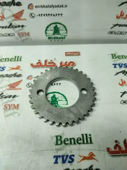 دنده زنجیر تایم به میله سوپاپ بزرگ موتور تریل cb 200 سی بی زنجیر تایم
