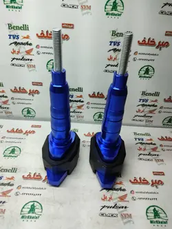 پروتکشن (محافظ) بغل شاسی بلند چکشی انواع موتورسیکلت (ارتفاع 20 سانتی متر) ابی (جفتی)