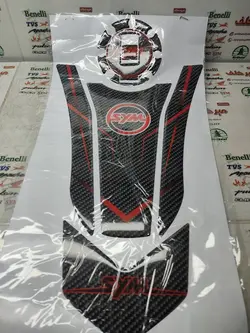 پد (برچسب) ارم باک کامل sym گالکسی na مشکی قرمز کربنی