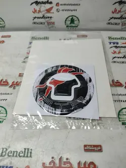 ارم (برچسب) پد ژله ای روی درب باک موتور اپاچی 150 160 180 مشکی (نوشته rtr)