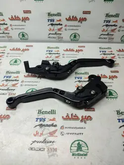 دسته (کتی) کلاچ و ترمز تاشو رنتال cnc حرفه ای اسپرت موتور بنلی 250 قدیم و 300 دوسیلندر قدیم و جدید نیوفیس و ریس مشکی