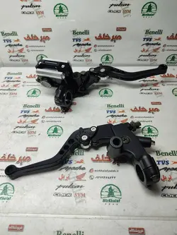 ست کامل پمپ ترمز و قلوه کلاچ اسپرت رنتال cnc انواع موتورسیکلت ها استیل (مشکی)