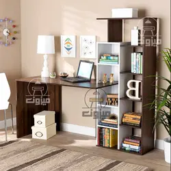 میز تحریر کتابخانه ای مدل رها دو میزون چوب