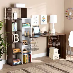 میز تحریر کتابخانه دار مدل رها یک میزون چوب