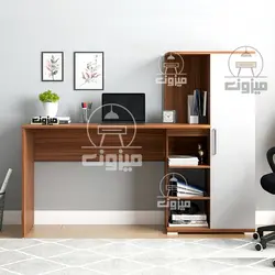 میز تحریر کمد دار مدل آوا یک میزون چوب