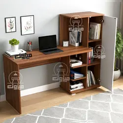 میز تحریر کمد دار مدل آوا یک میزون چوب