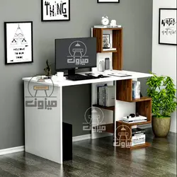 میز تحریر کتابخانه ای دکوراتیو مدل نکیسا دو میزون چوب