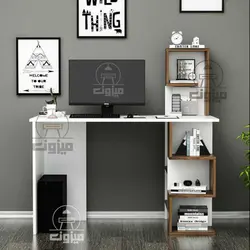 میز تحریر کتابخانه ای دکوراتیو مدل نکیسا دو میزون چوب