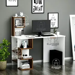 میز تحریر کتابخانه دار دکوراتیو مدل نکیسا یک میزون چوب