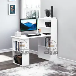 میز تحریر شیک کتابخانه دار مدل آتنا یک میزون چوب