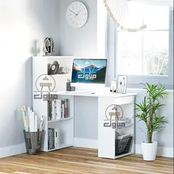 میز تحریر شیک کتابخانه ای مدل آتنا دو میزون چوب