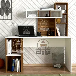 میز تحریر مدرن کتابخانه دار مدل همایون یک میزون چوب