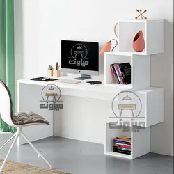 میز تحریر دکوراتیو کتابخانه دار مدل خاتون یک میزون چوب