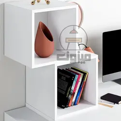میز تحریر دکوراتیو کتابخانه ای مدل خاتون دو میزون چوب