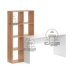 میز تحریر ساده کتابخانه دار مدل پارسا یک میزون چوب