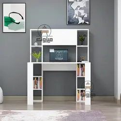 میز تحریر کتابخانه ای درب دار مدل سوگند یک میزون چوب