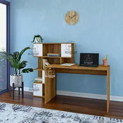 میز تحریر کتابخانه درب دار مدرن مدل نفس یک میزون چوب