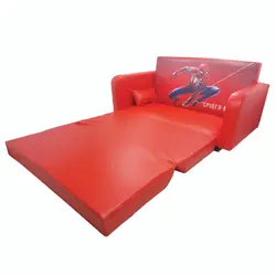 کاناپه مبل تخت خابشو دو نفره کودک و نوجوان مدل مرد عنکبوتی