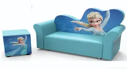 کاناپه دو نفره کودک و نوجوان مدل گیتاری بهمراه پاف طرح فروزن