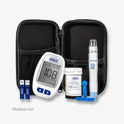 دستگاه تست قند خون آوان AGM01به همراه 10 عدد نوار تست قند خون