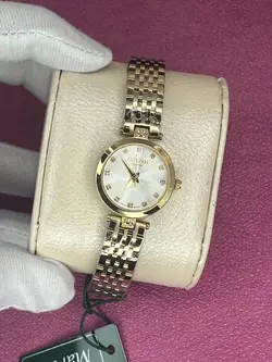 ساعت سیتیزن مارتینی زنانه (MARTINI) طلایی صفحه صدفی کد SF-323