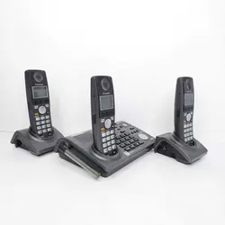 تلفن بی سیم پاناسونیک مدل KX-TG6700B سه گوشی (استوک)