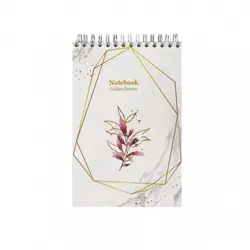 دفتر یادداشت جلد سخت سیمی 80 برگ فنر دوبل سایز 120×170 mm پاپکو