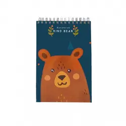 دفتر یادداشت جلد سخت سیمی 80 برگ فنر دوبل سایز 120×170 mm پاپکو