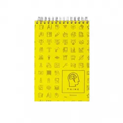 دفتر یادداشت جلد سخت سیمی 80 برگ فنر دوبل سایز 120×170 mm پاپکو