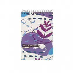 دفتر یادداشت جلد سخت سیمی 80 برگ فنر دوبل سایز 120×170 mm پاپکو