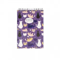 دفتر یادداشت جلد سخت سیمی 80 برگ فنر دوبل سایز 120×170 mm پاپکو