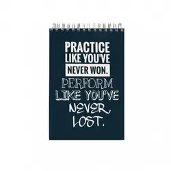 دفتر یادداشت جلد سخت سیمی 80 برگ فنر دوبل سایز 120×170 mm پاپکو