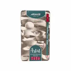 مداد سری B جعبه فلزی مهندسی آریا مدل 3075