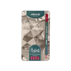 مداد سری B جعبه فلزی مهندسی آریا مدل 3075