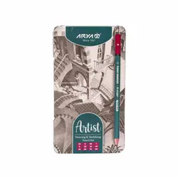 مداد سری B جعبه فلزی مهندسی آریا مدل 3075