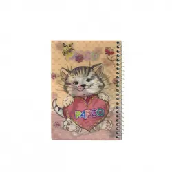 دفتر یادداشت 100 برگ سه بعدی فنر گرد پاپکو